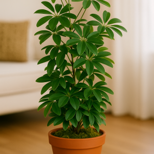 Plante dépolluante Schefflera en pot pour purifier l'air intérieur naturellement